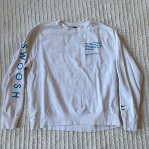 Nike Swoosh SBB White Crewneck Double Check Pullover Sweatshirt Men’s Large